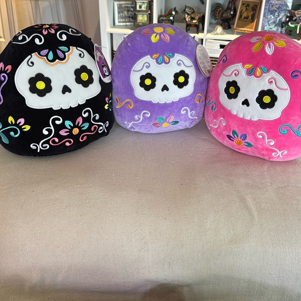 Squishmallows Day of the Dead Sugar Skull Set Delfina Marcita Daria NEW w/Tags